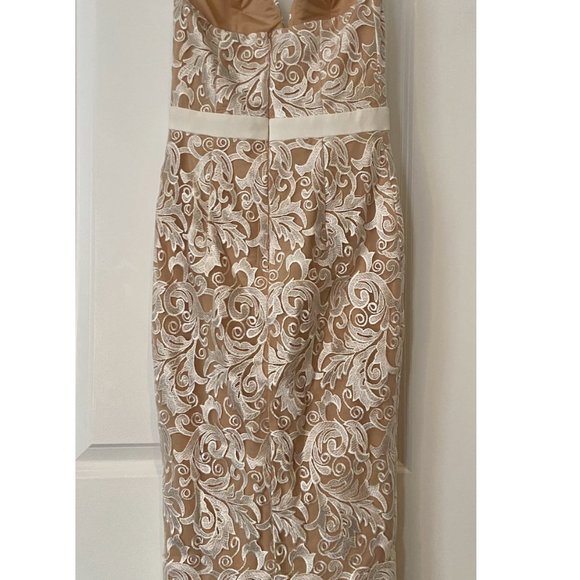 NWT Midi White Lace Strapless Dress by Abyss - Picture 5 of 7